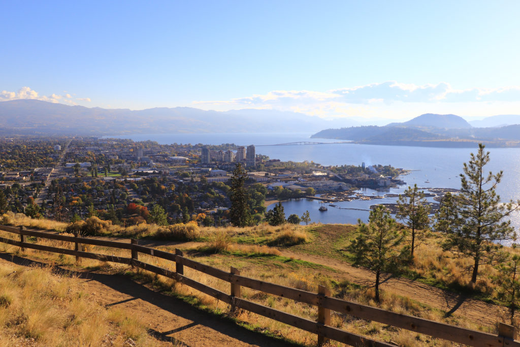 knox mountain park views of the okanagan valley and bridge to west kelowna